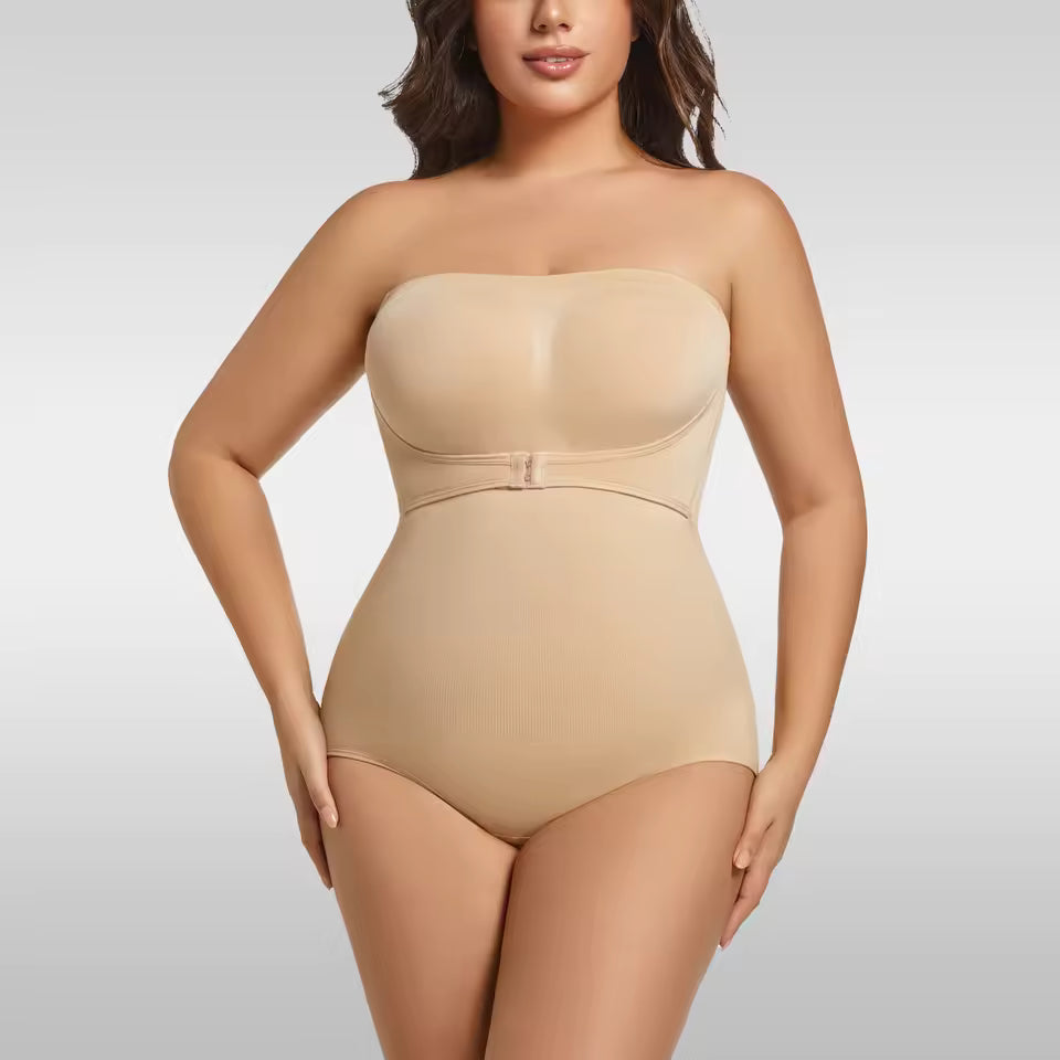 Plus Size Corset Body Removable Strap Shapewear Tummy Control Breathable
