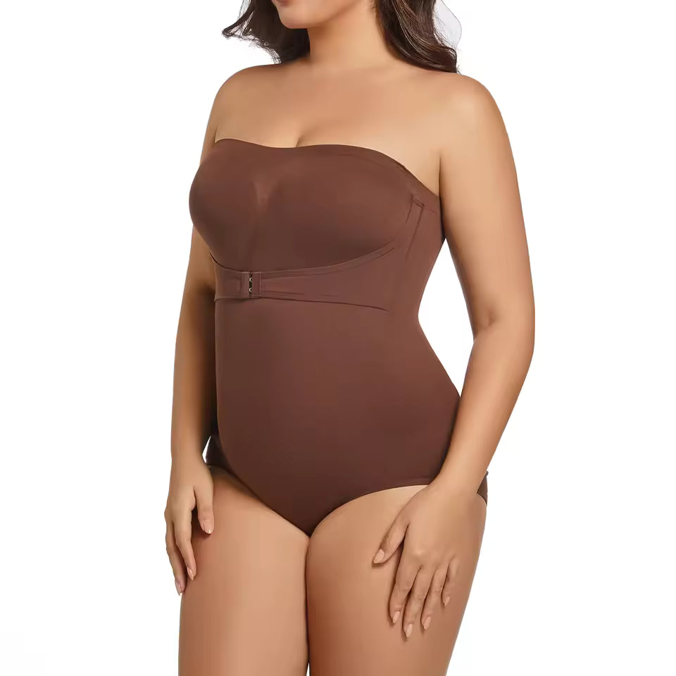 Plus Size Corset Body Removable Strap Shapewear Tummy Control Breathable